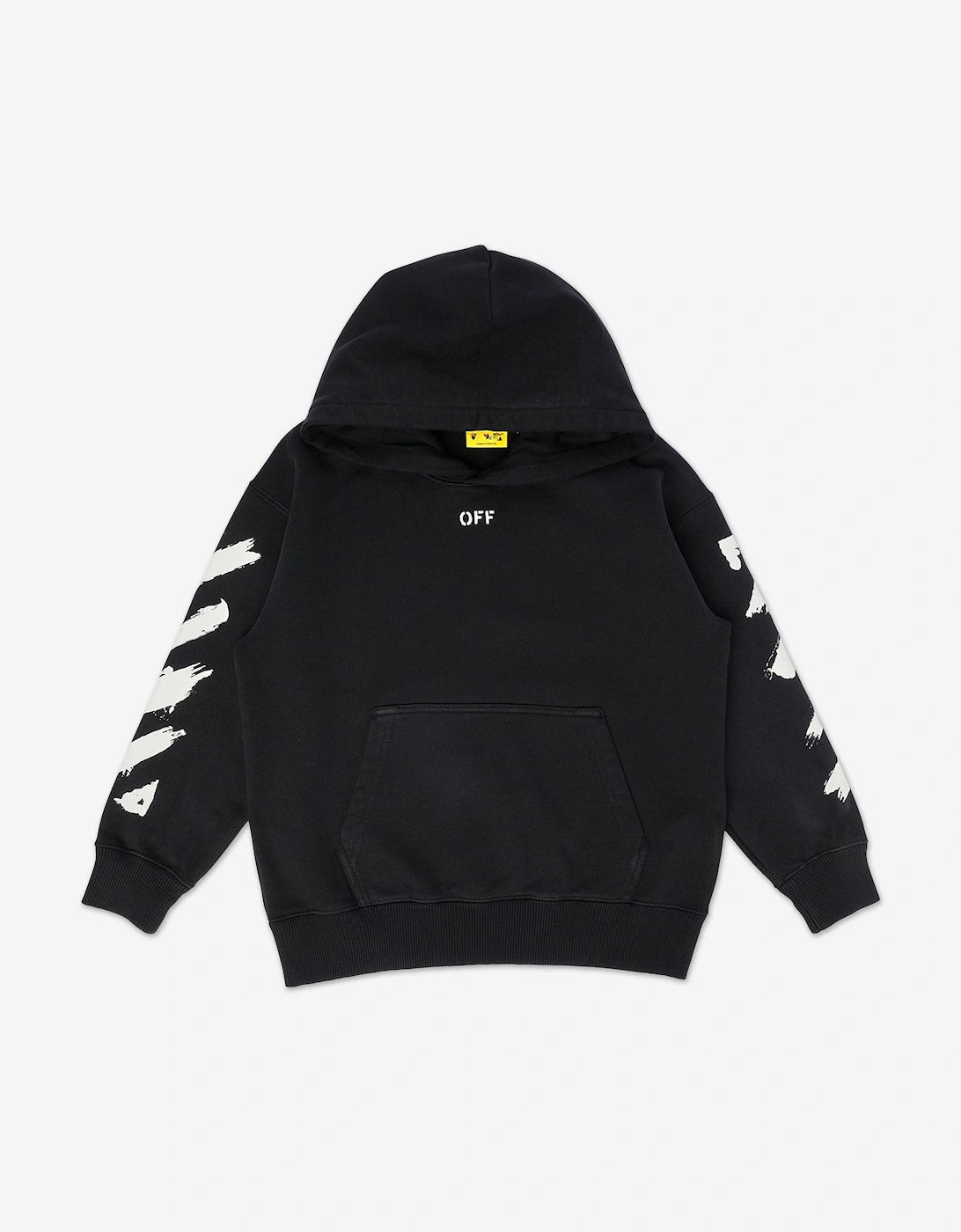 Off-White Boys Diag Paint Hoodie in Black