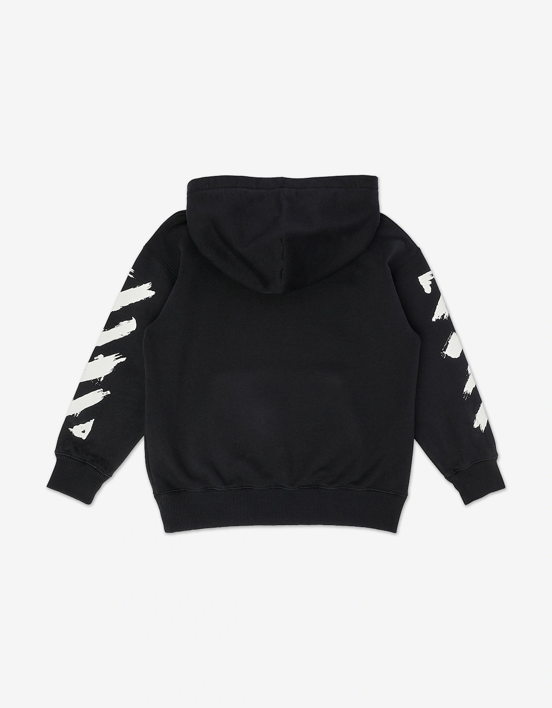 Off-White Boys Diag Paint Hoodie in Black