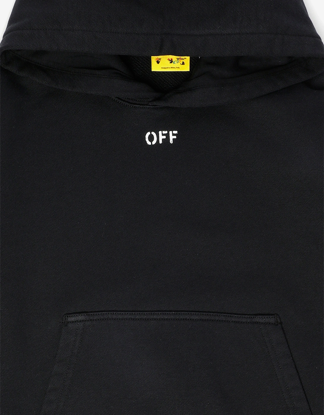 Off-White Boys Diag Paint Hoodie in Black