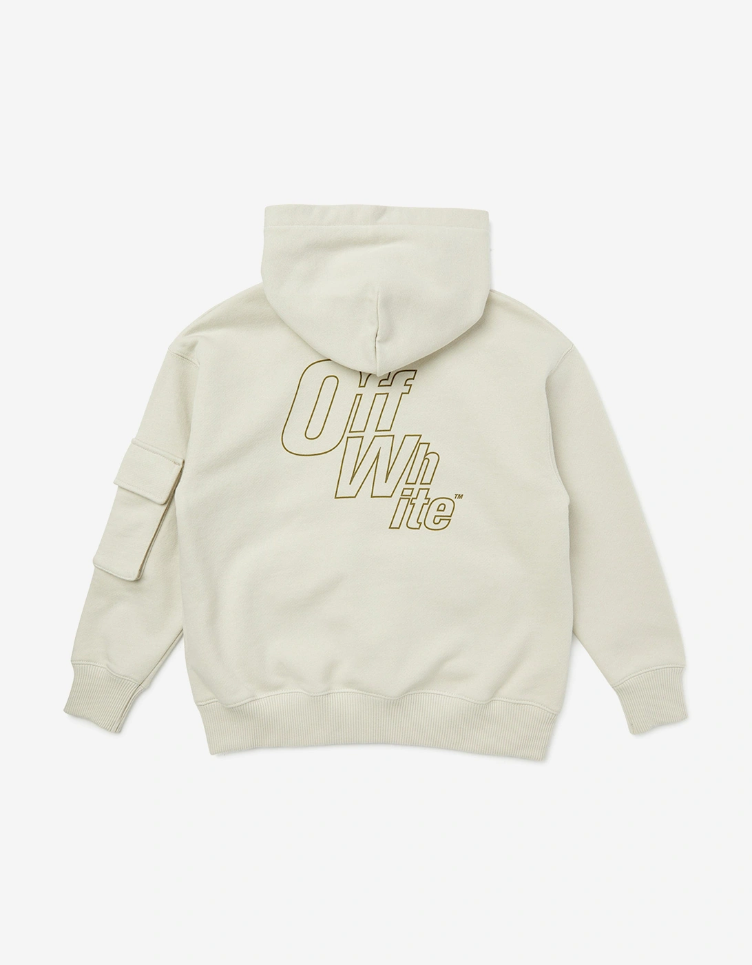 Off-White Boys Arrow Cargo Zip Up Top in Beige