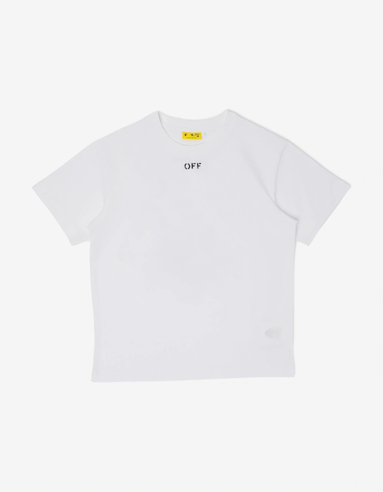 Off-White Girls Diag Watercolour T-Shirt in White