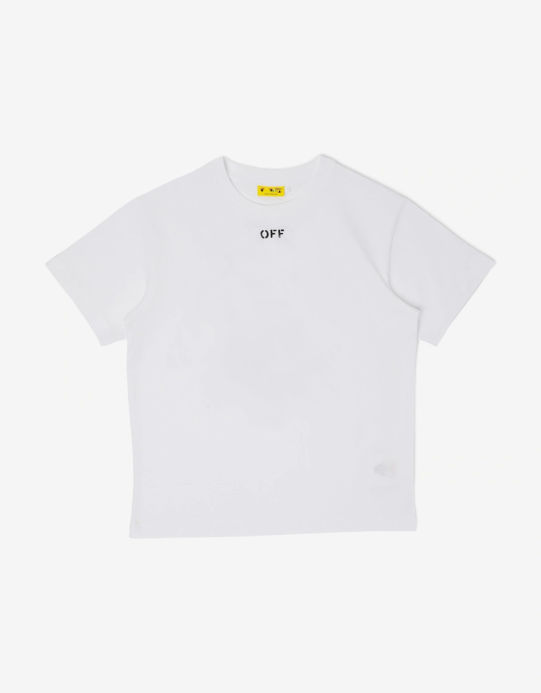 Off-White Girls Diag Watercolour T-Shirt in White, 5 of 4