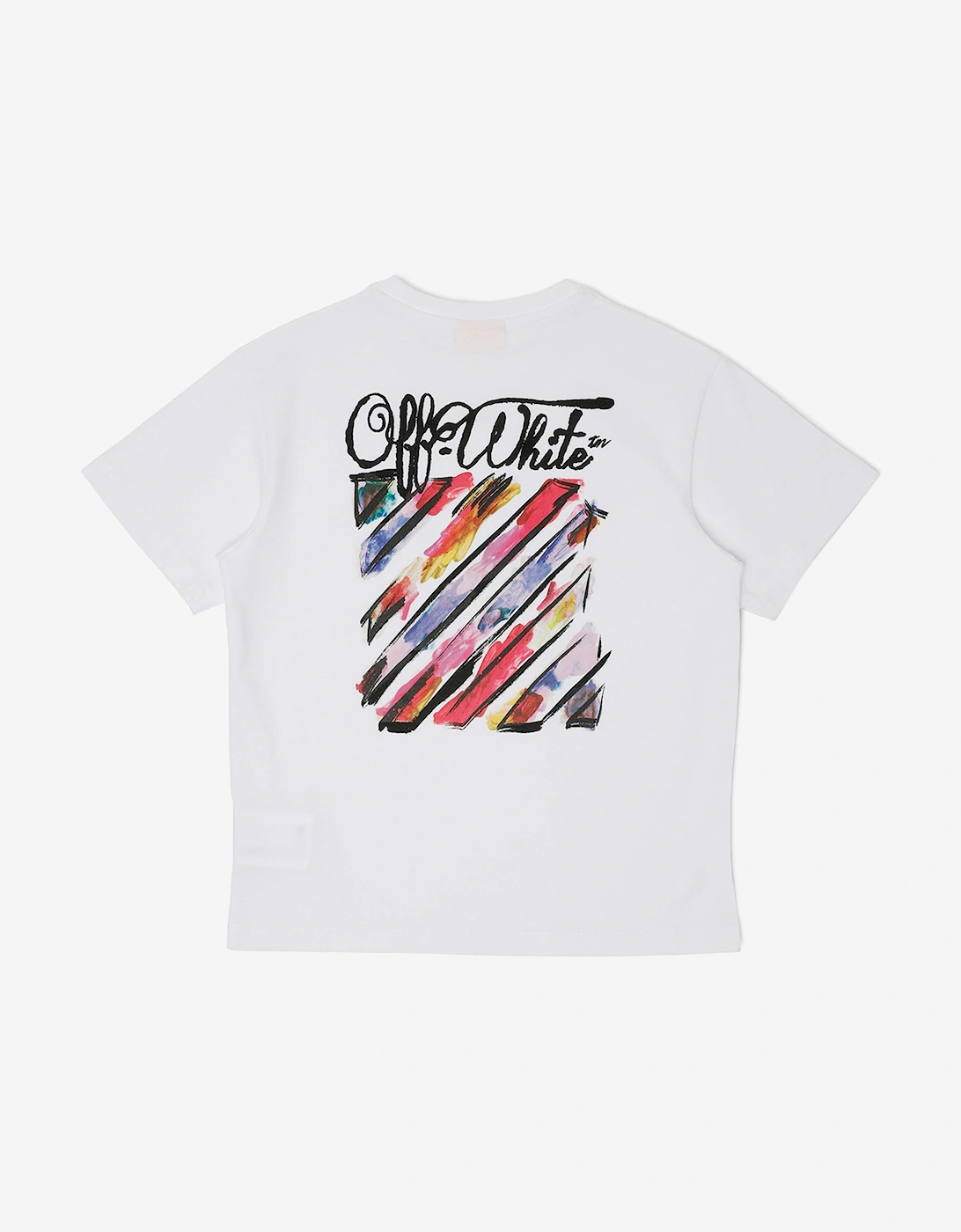 Off-White Girls Diag Watercolour T-Shirt in White