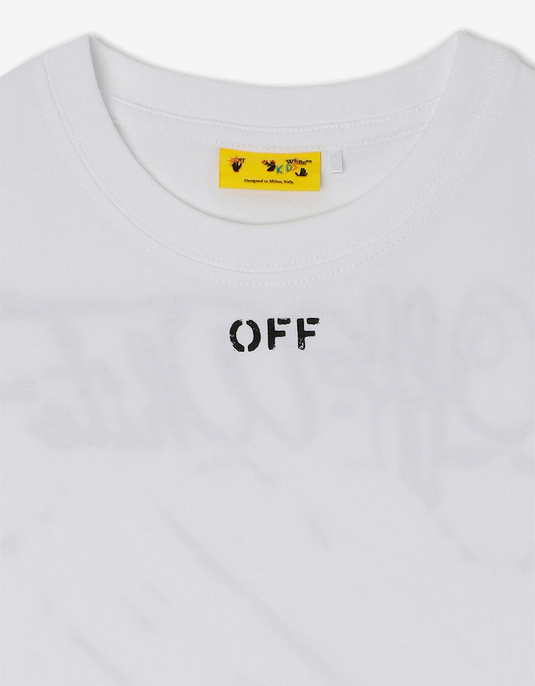 Off-White Girls Diag Watercolour T-Shirt in White