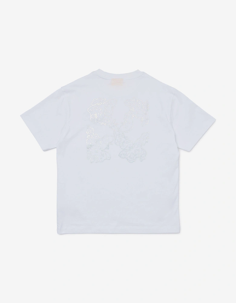 Off-White Girls Arrow Butterfly T-Shirt in White