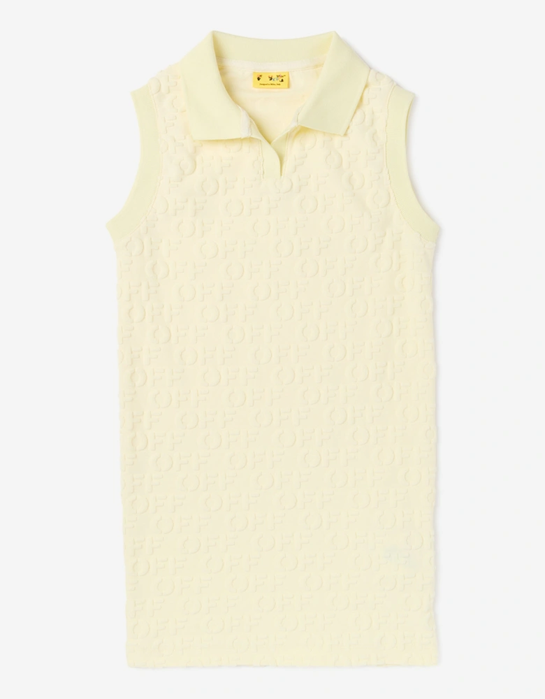 Off-White Girls Off AO Tery Polo Dress in Yellow