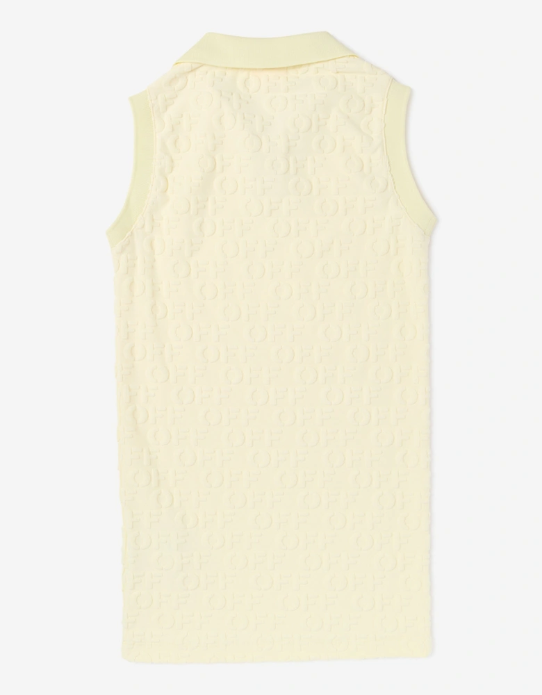Off-White Girls Off AO Tery Polo Dress in Yellow