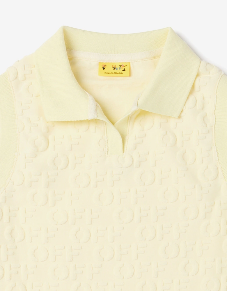 Off-White Girls Off AO Tery Polo Dress in Yellow