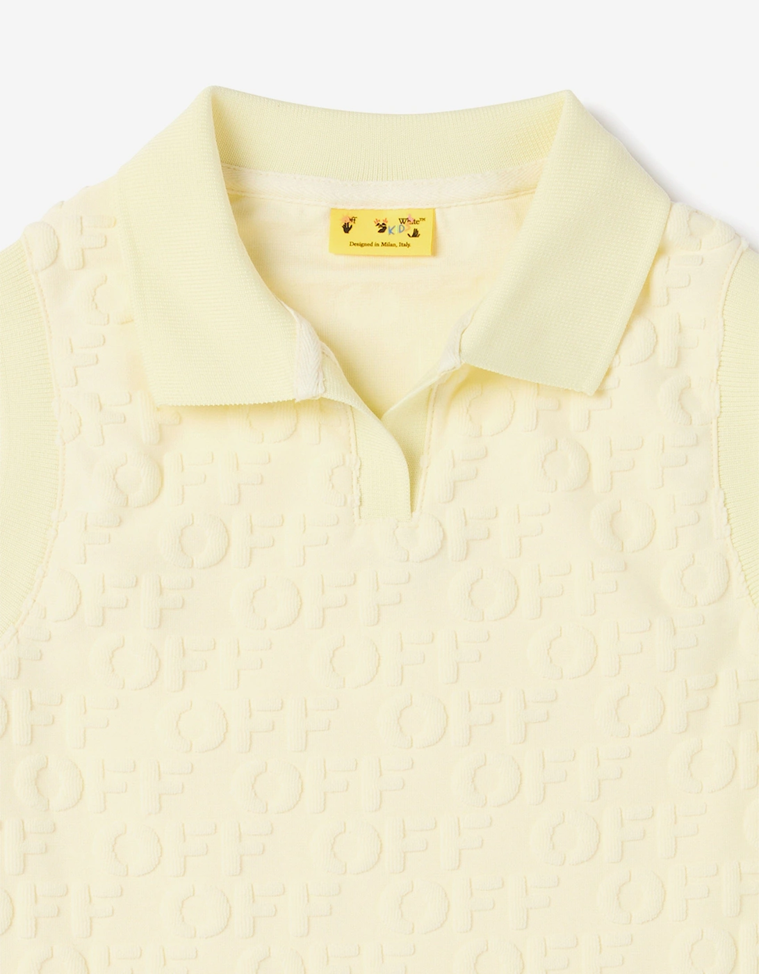 Off-White Girls Off AO Tery Polo Dress in Yellow