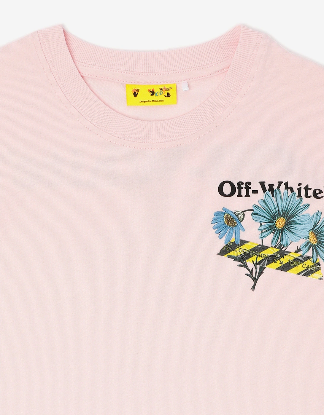 Off-White Girls Daisy Tape T-Shirt in Pink