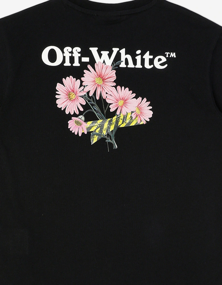 Off-White Girls Daisy Tape T-Shirt in Black