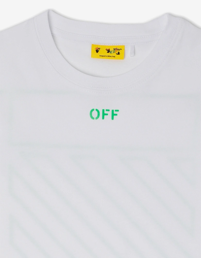 Off-White Boys Off Diag T-Shirt in White