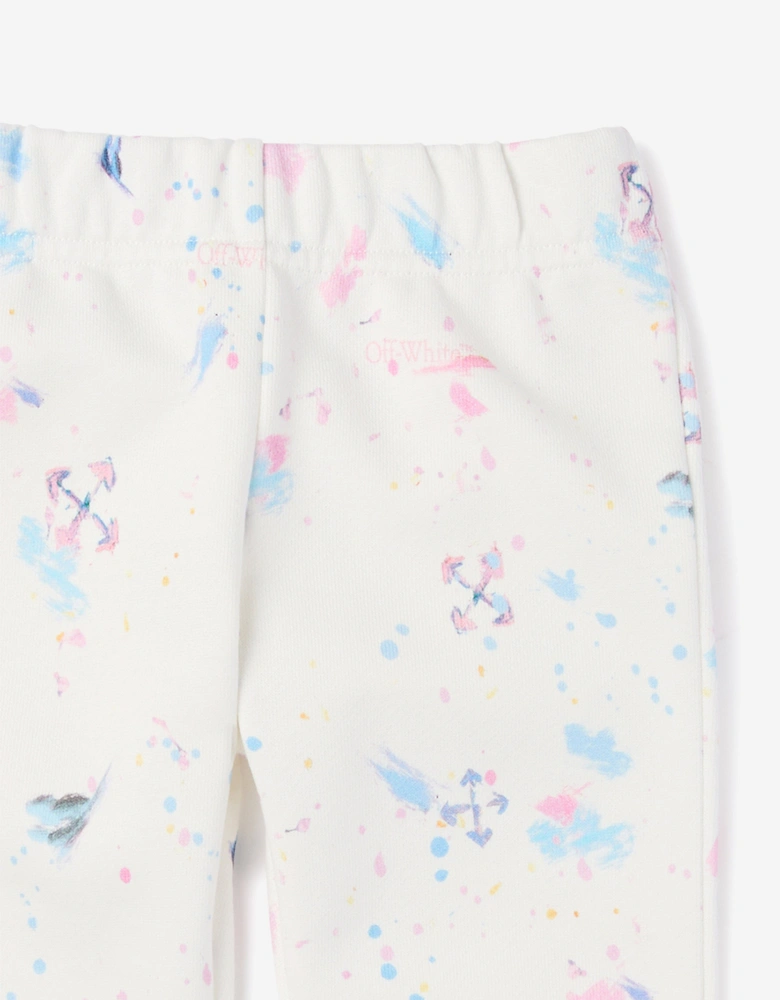 Off-White Baby Girls Arrow Splat AOP Joggers in Pink
