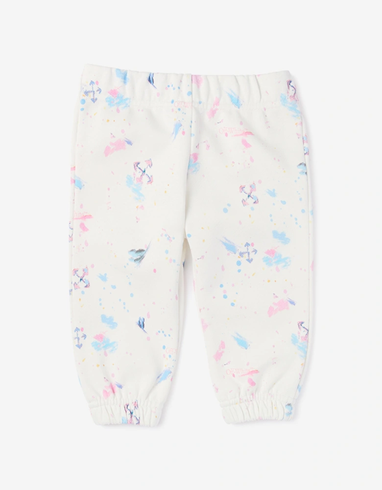 Off-White Baby Girls Arrow Splat AOP Joggers in Pink