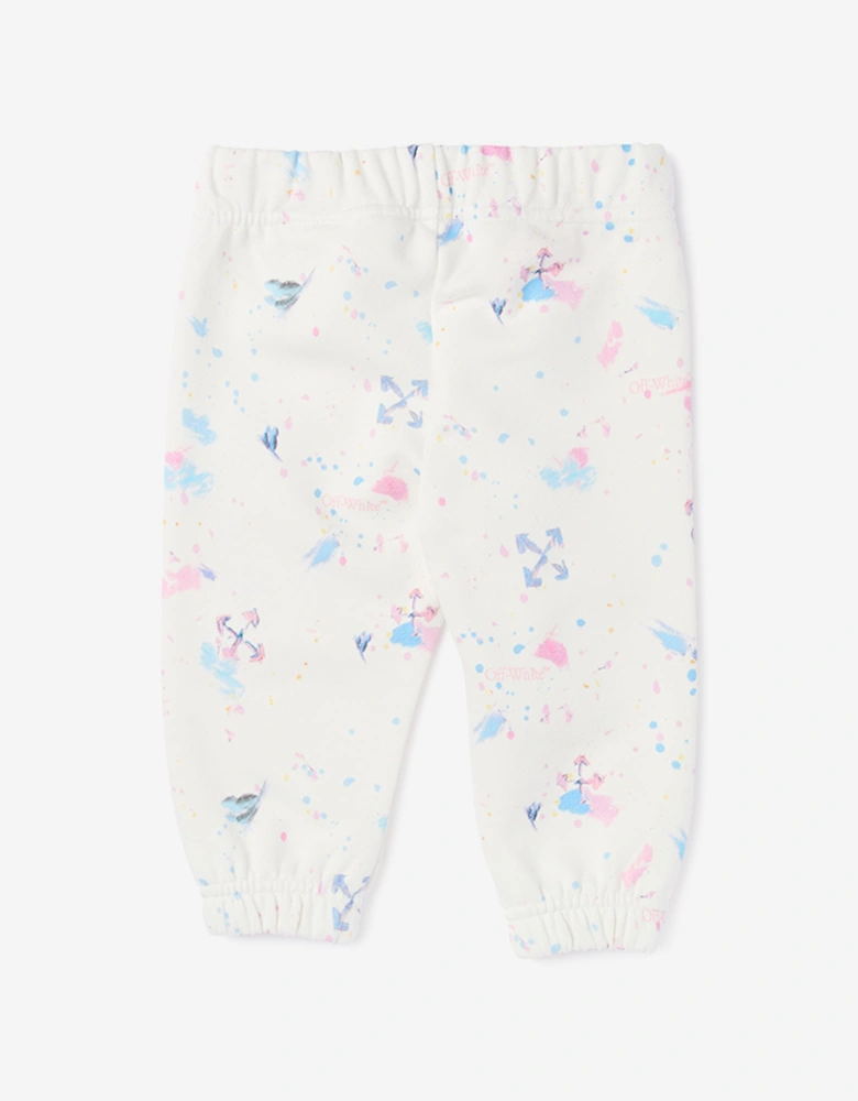 Off-White Baby Girls Arrow Splat AOP Joggers in Pink