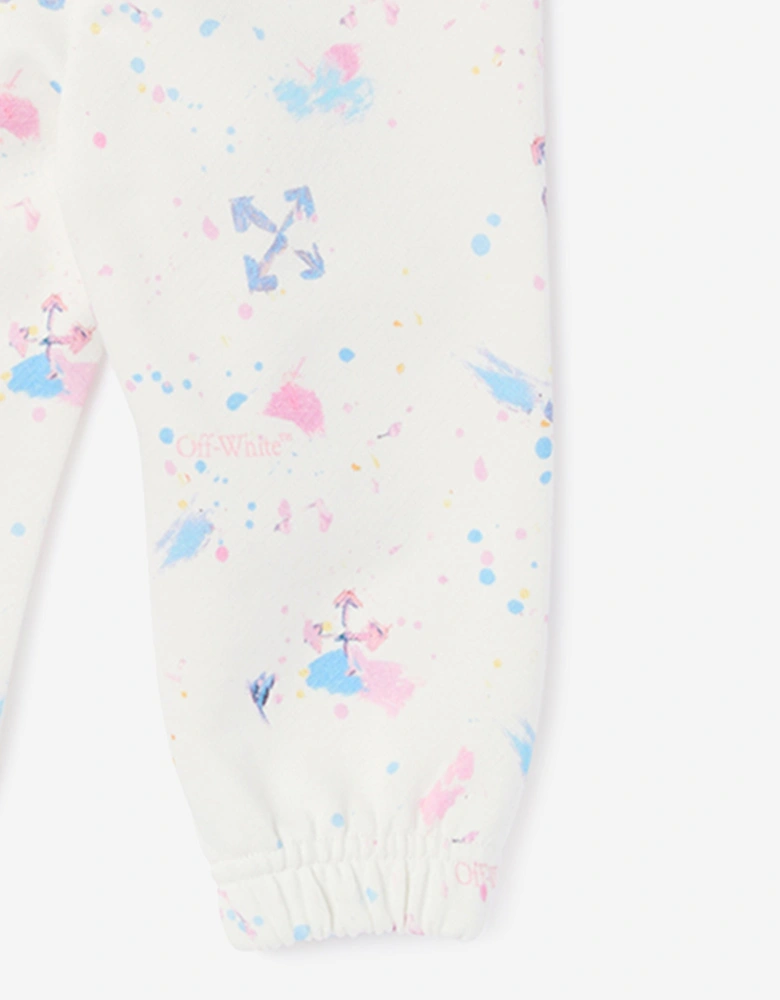 Off-White Baby Girls Arrow Splat AOP Joggers in Pink