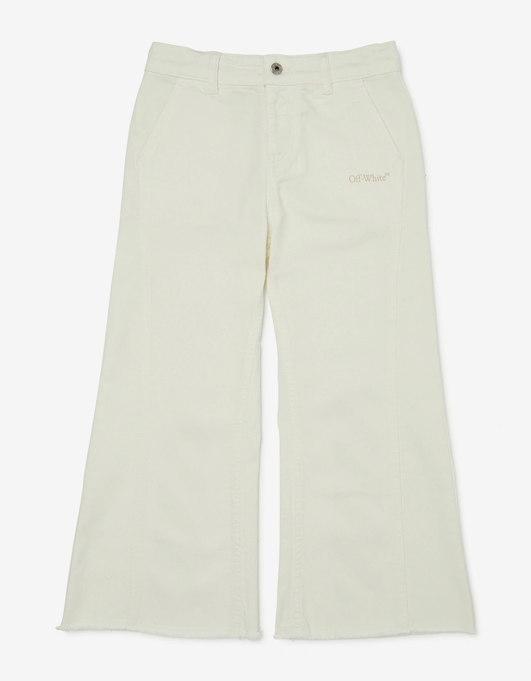 Off-White Girls Bookish Diag Denim Jeans in White