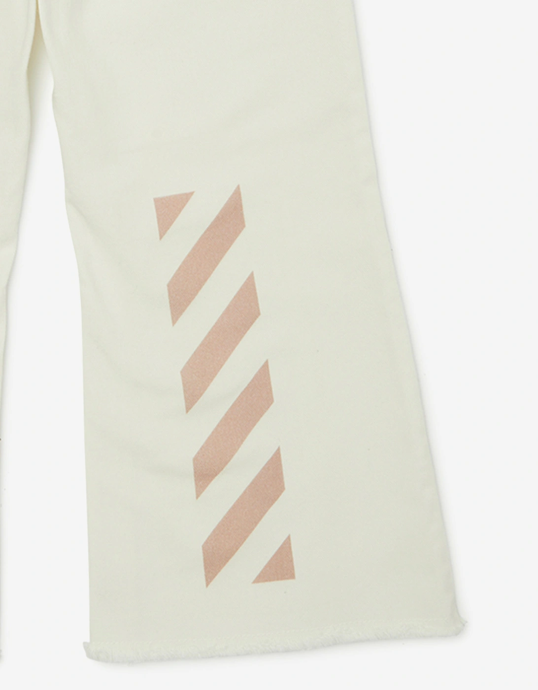 Off-White Girls Bookish Diag Denim Jeans in White