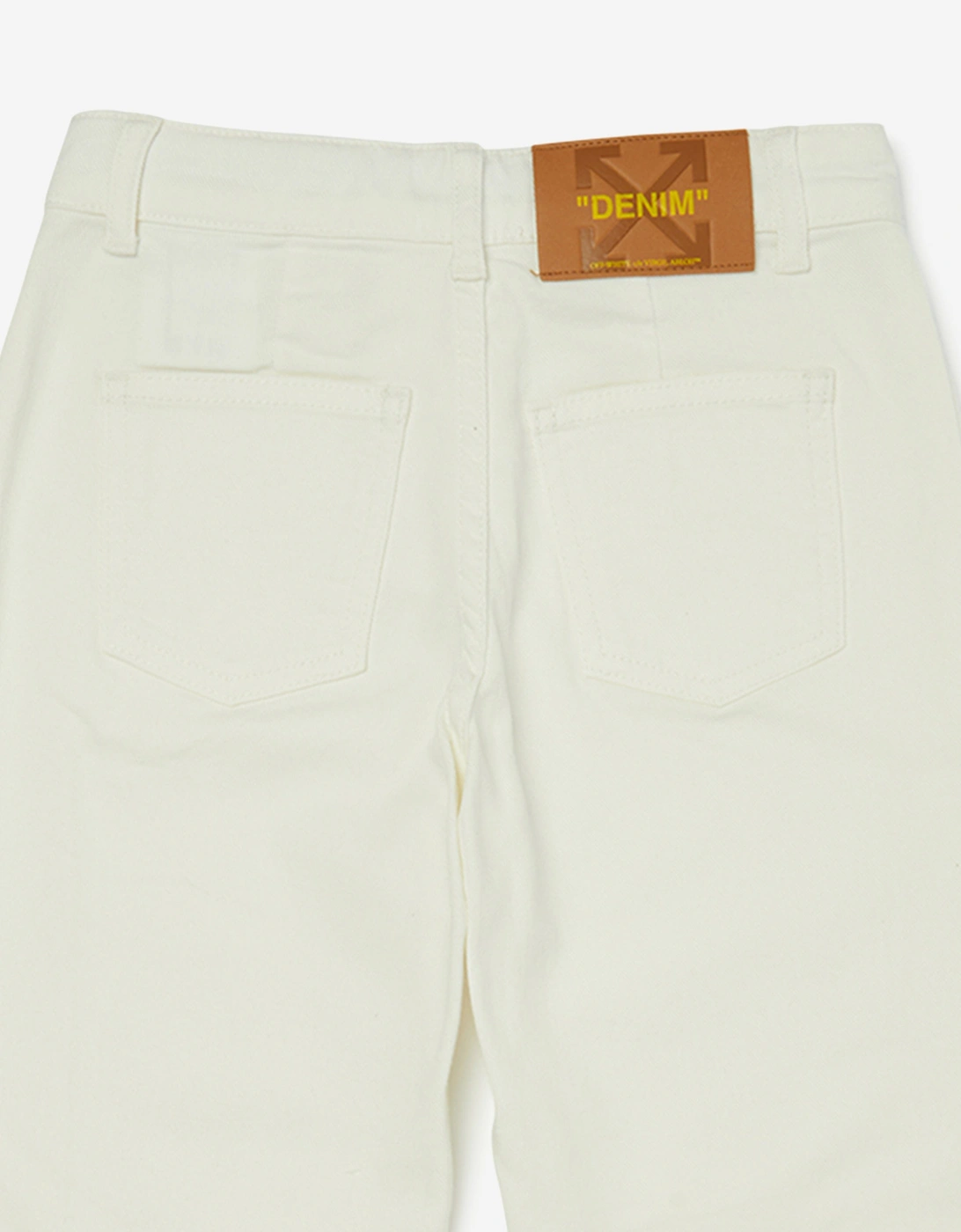 Off-White Girls Bookish Diag Denim Jeans in White