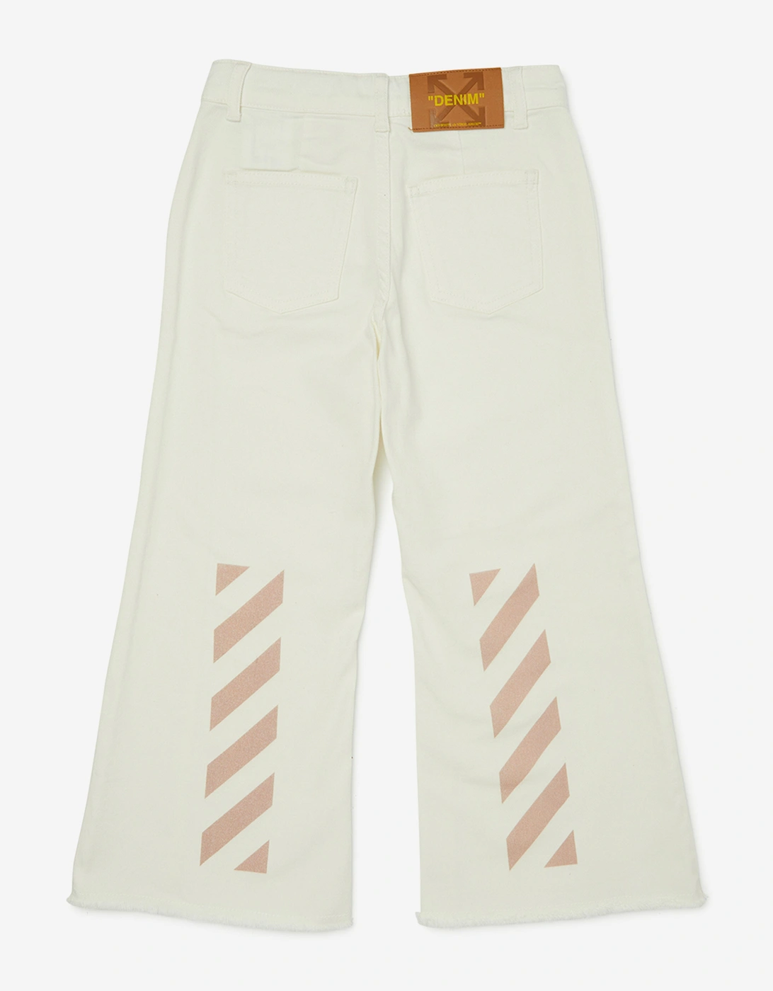 Off-White Girls Bookish Diag Denim Jeans in White