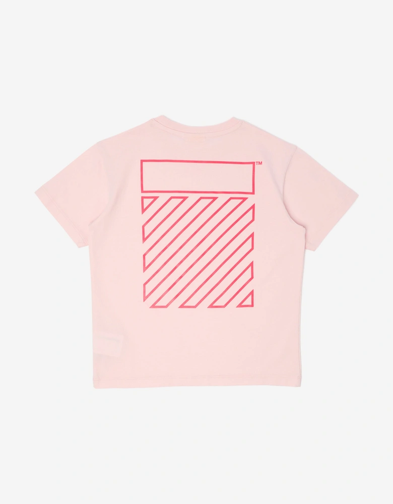 Off-White Girls Off Diag T-Shirt in Pink