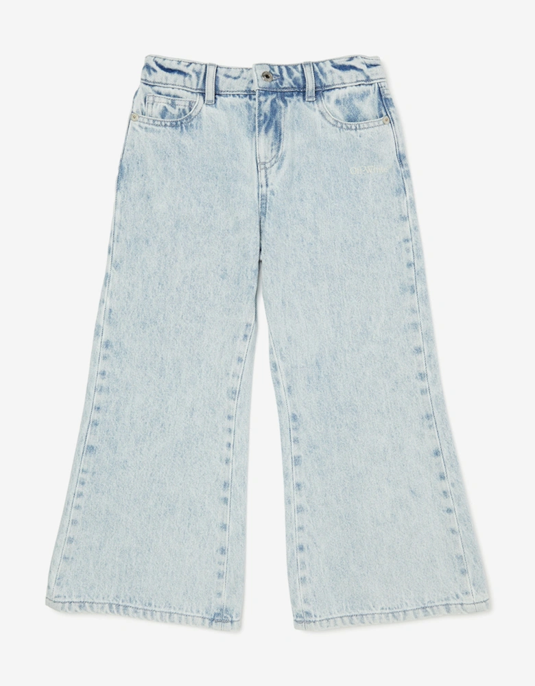 Off-White Girls Diag Sketch Denim Jeans in Blue