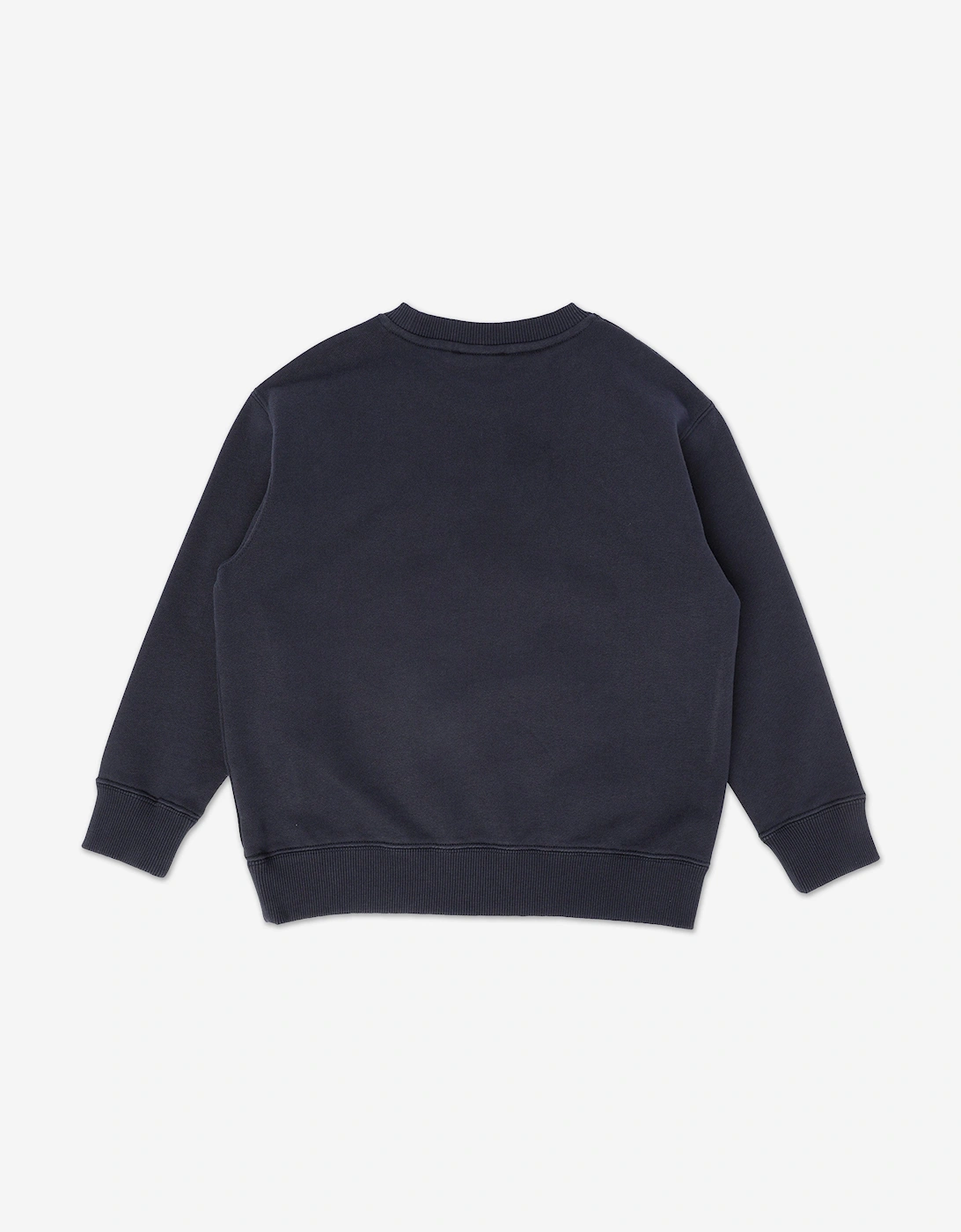Off-White Girls Big Bookish Shadow Crewneck Sweatshirt in Navy