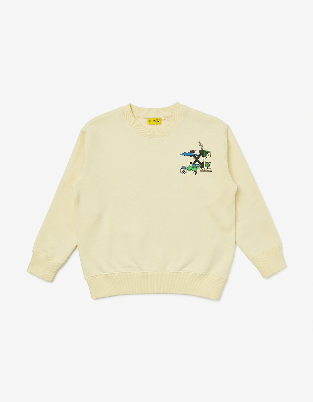 Off-White Kids Graffiti Crewneck Sweatshirt in Yellow, 5 of 4