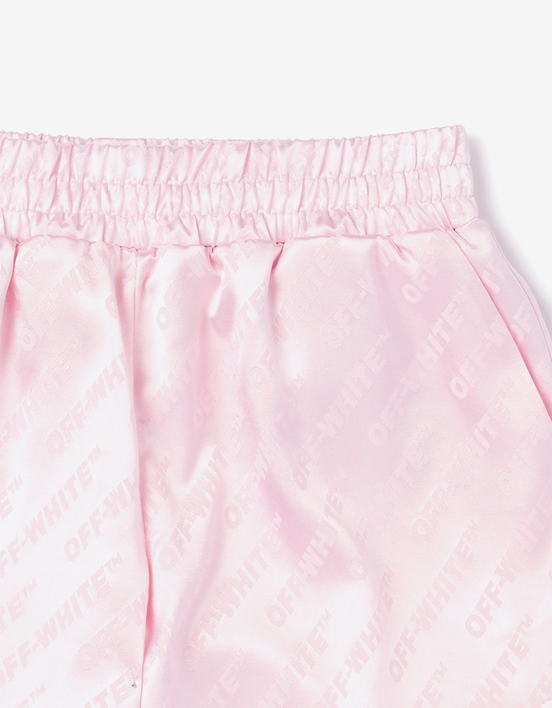Off-White Girls Jacquard Off Satin Shorts in Pink