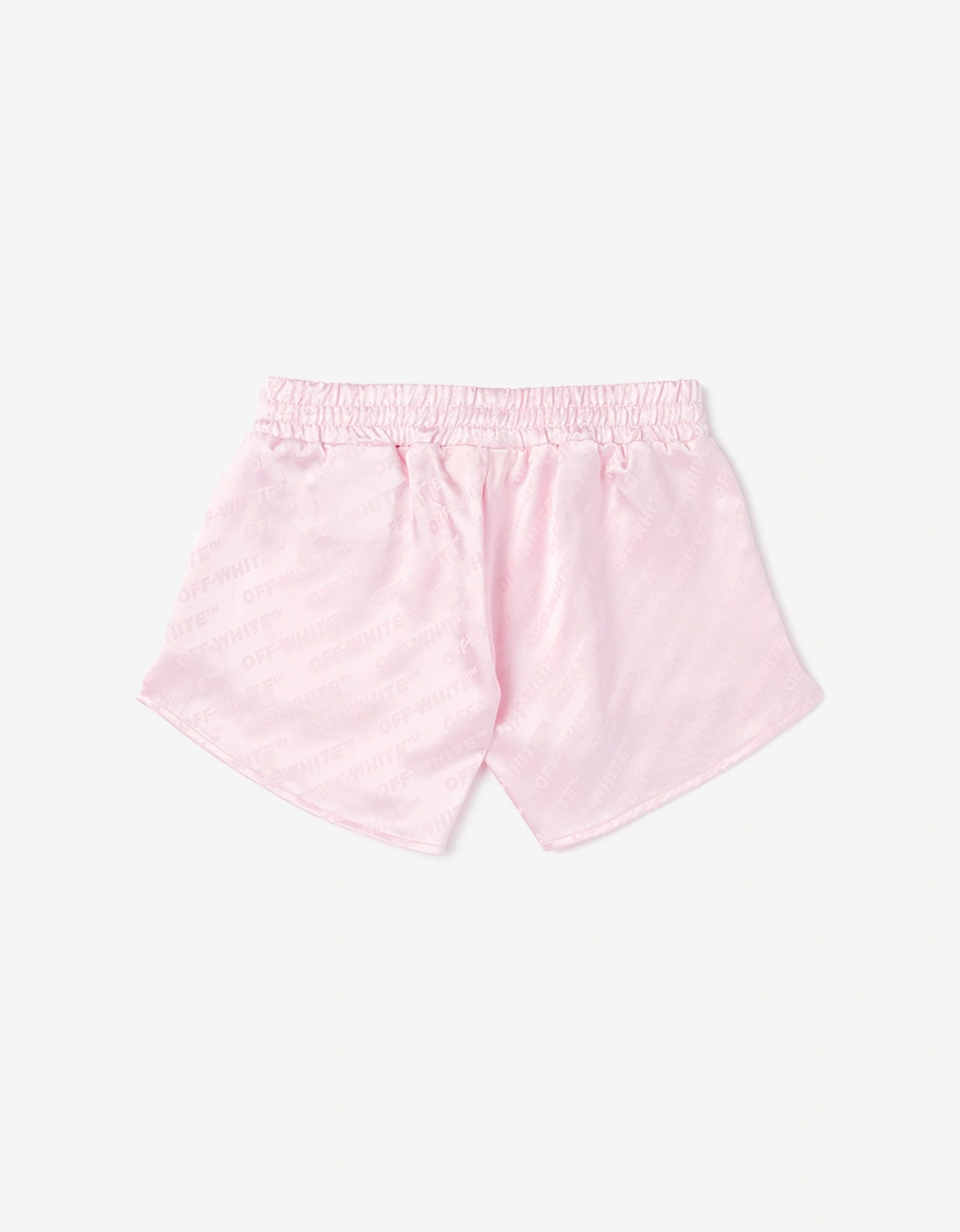 Off-White Girls Jacquard Off Satin Shorts in Pink