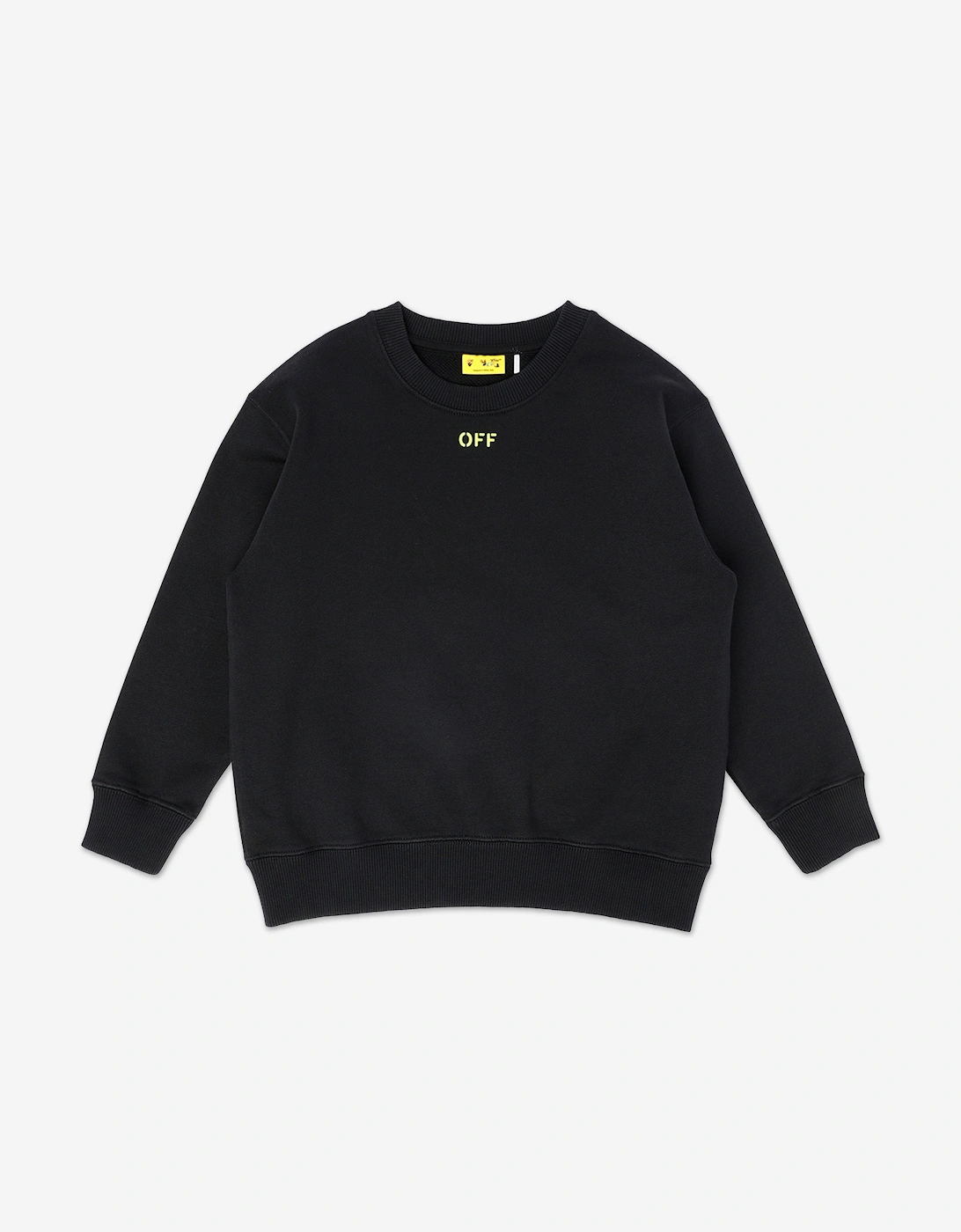 Off-White Boys Black 'S Off Diag Crewneck Sweatshirt In - Size: 12 Years Kids