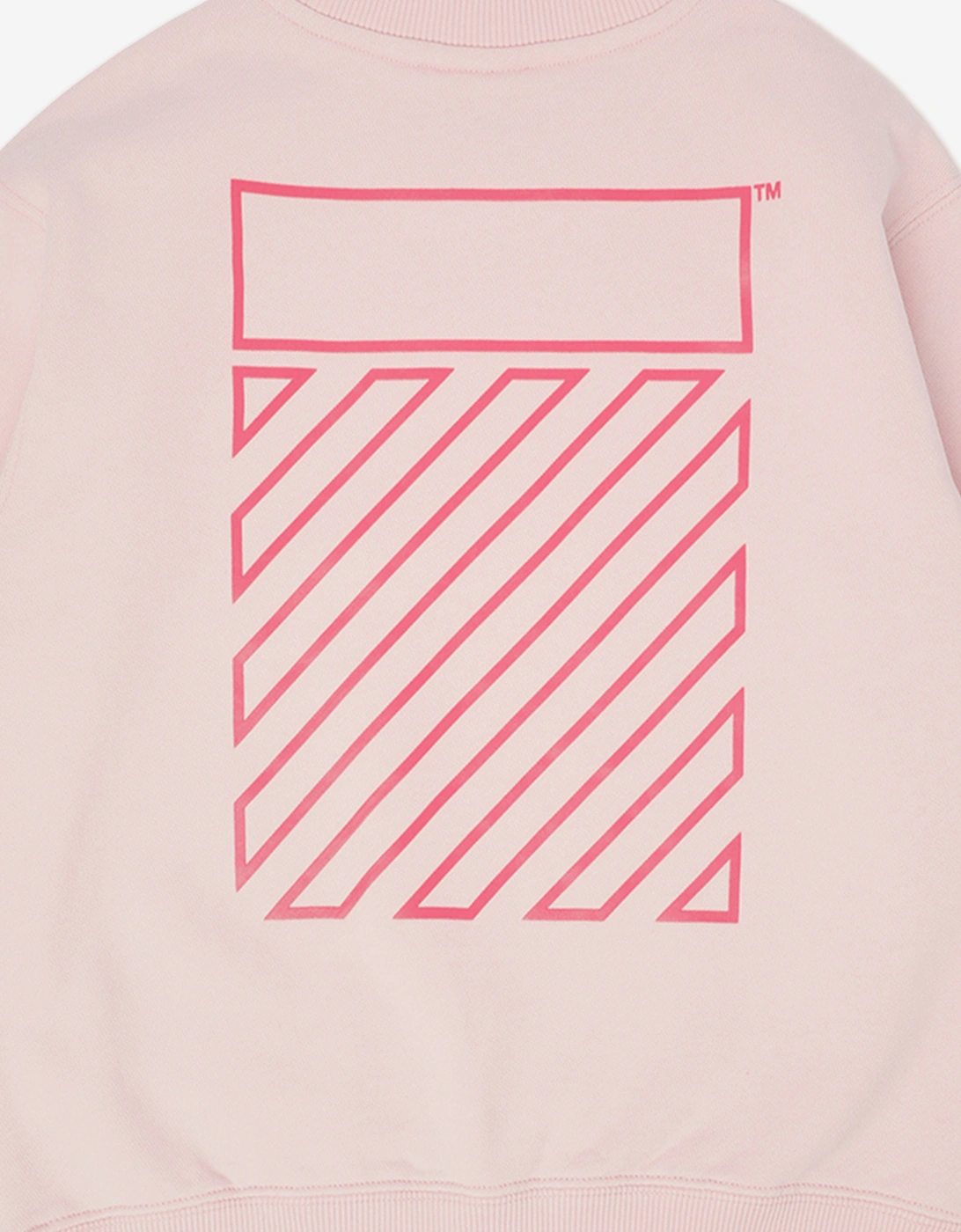Off-White Girls Off Diag Crewneck Sweatshirt in Pink