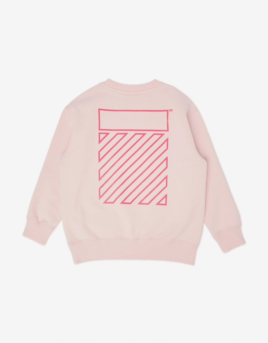 Off-White Girls Off Diag Crewneck Sweatshirt in Pink