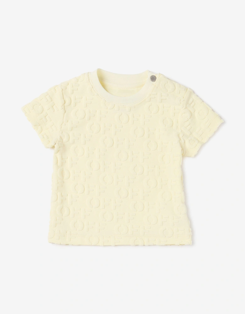 Off-White Baby Off AO Terry Short Set in Yellow