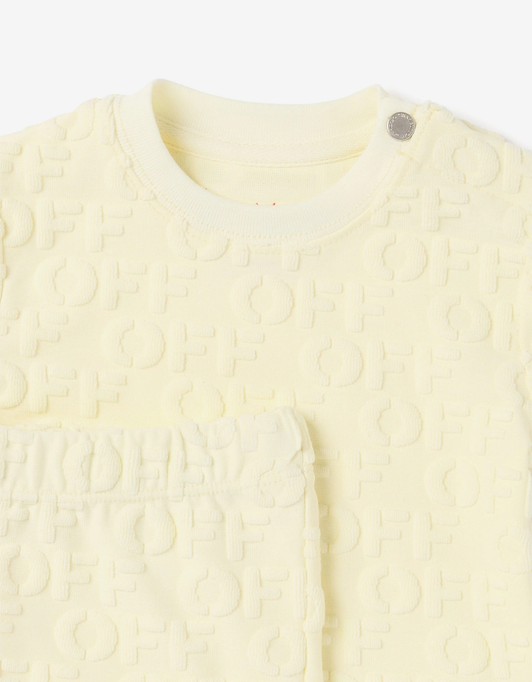 Off-White Baby Off AO Terry Short Set in Yellow