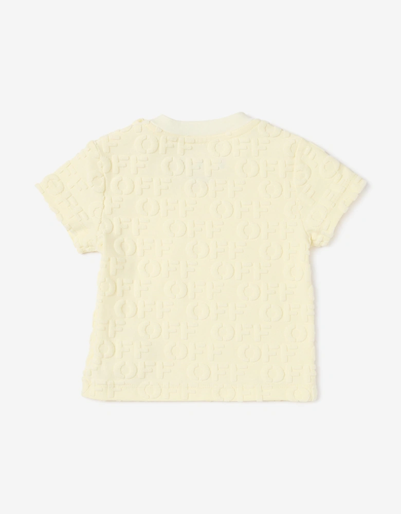 Off-White Baby Off AO Terry Short Set in Yellow