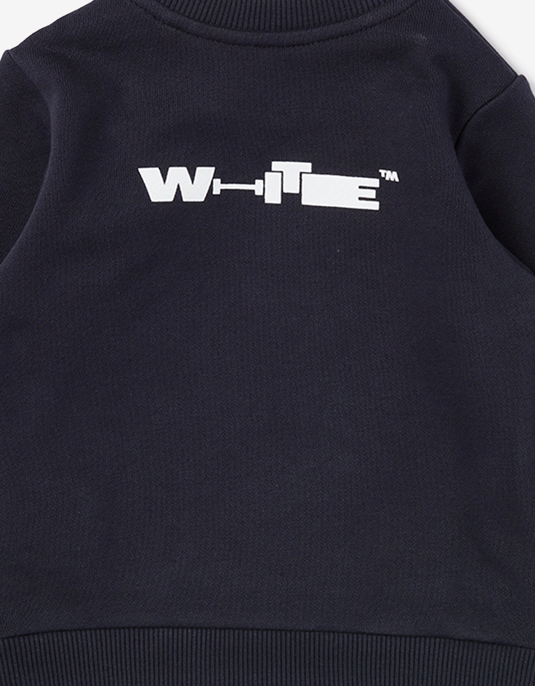 Off-White Baby Type Crewneck Sweatshirt in Navy