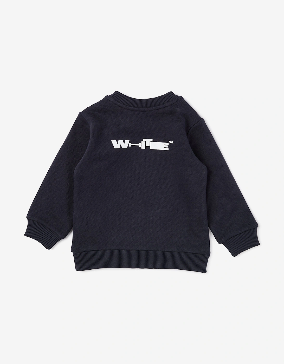 Off-White Baby Type Crewneck Sweatshirt in Navy