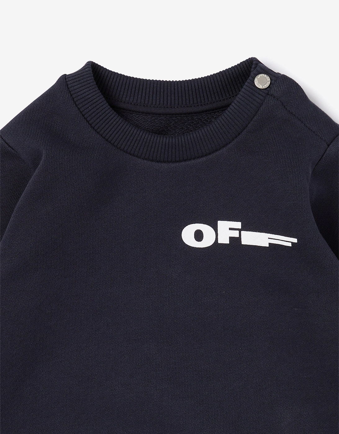 Off-White Baby Type Crewneck Sweatshirt in Navy