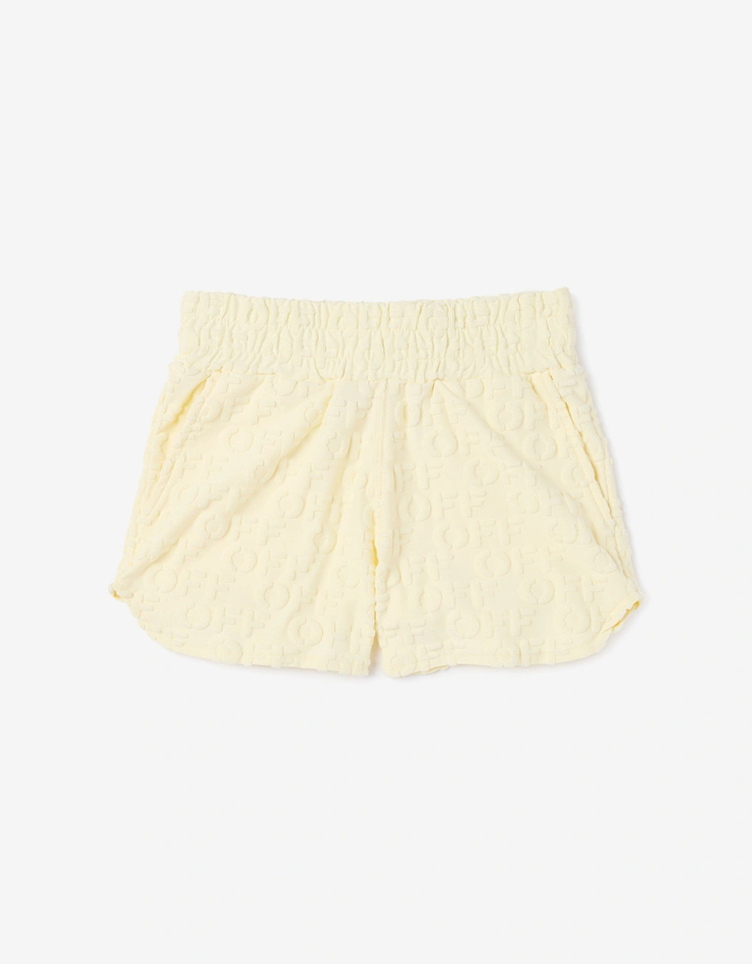 Off-White Girls Off AO Terry Shorts in Yellow