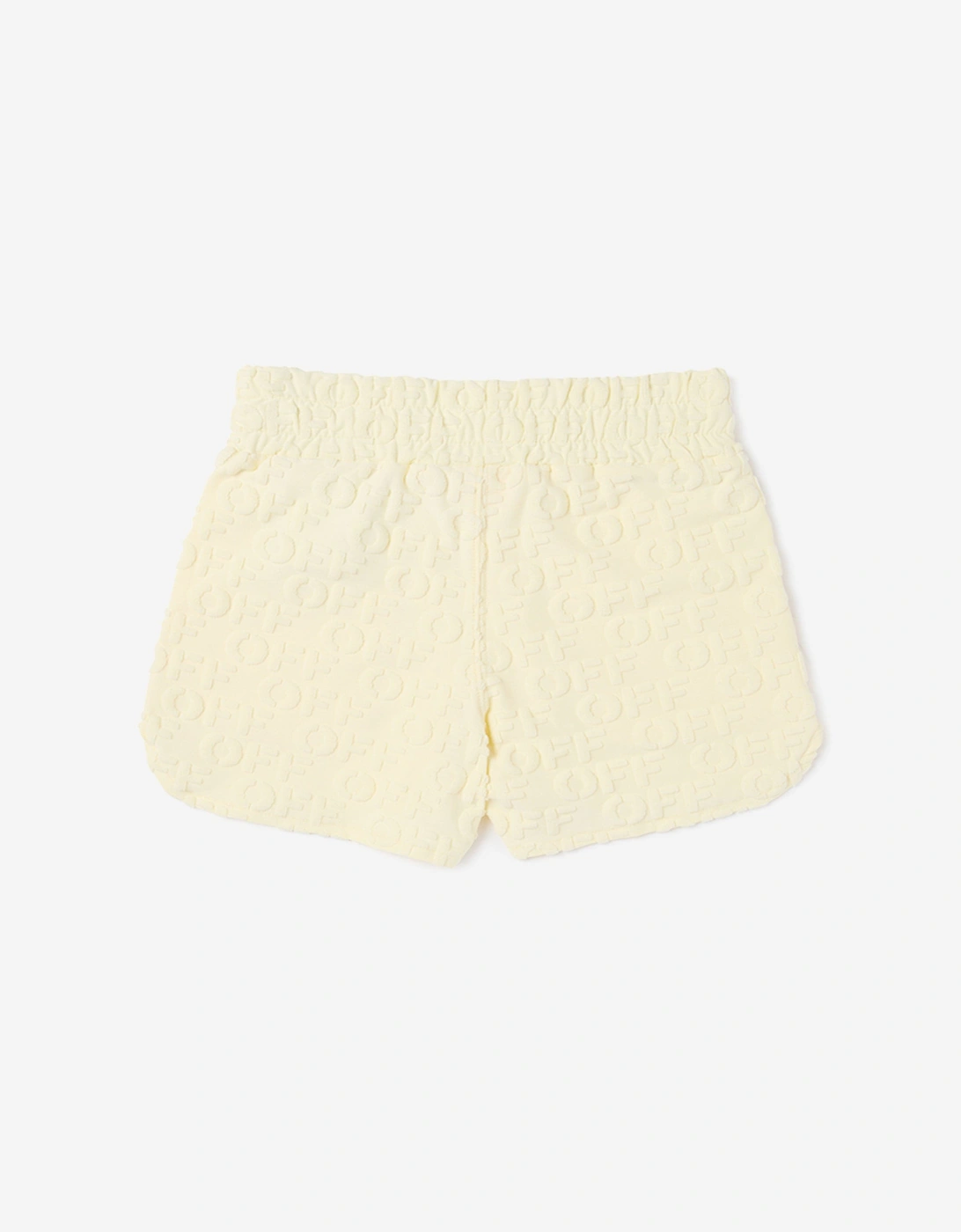Off-White Girls Off AO Terry Shorts in Yellow