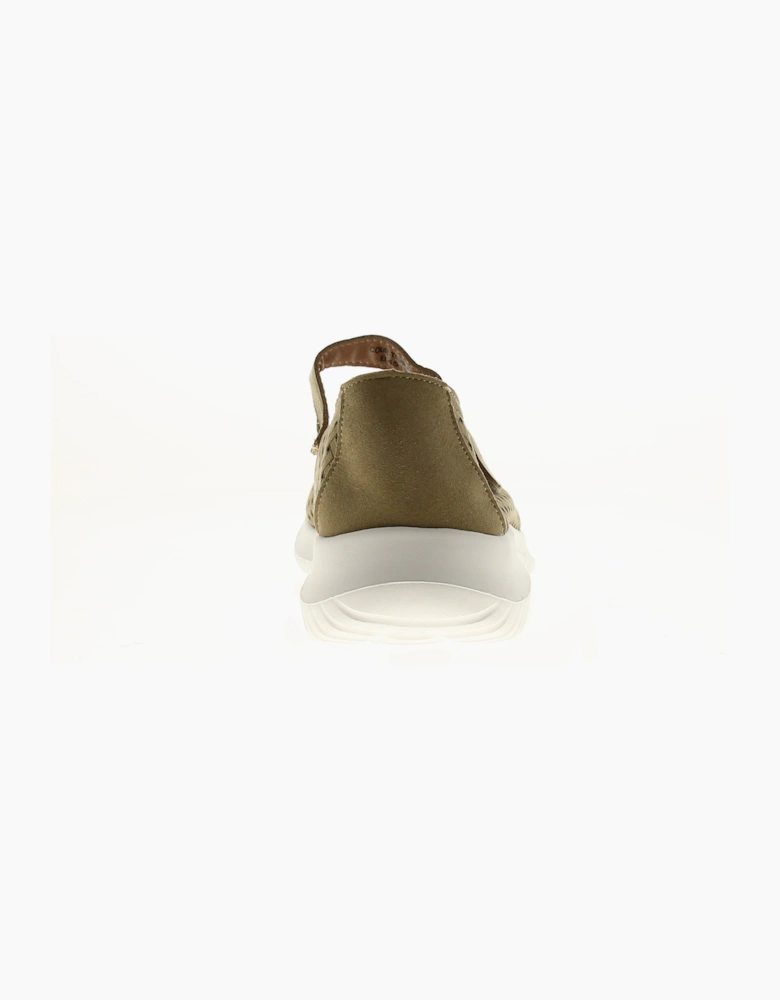 Platino Womens Comfort Shoes Dalia Touch Fastening khaki UK Size