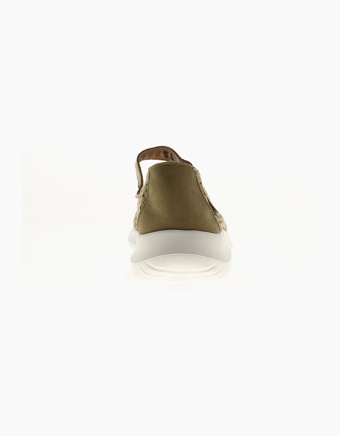 Platino Womens Comfort Shoes Dalia Touch Fastening khaki UK Size