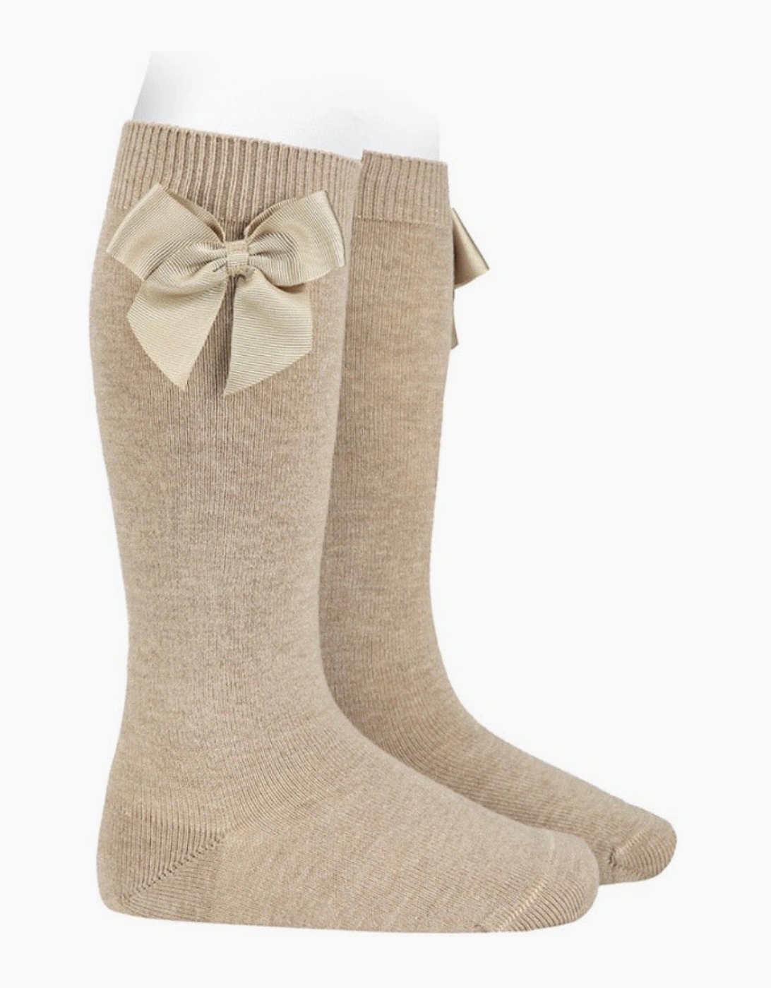 Girls Brown 316 Bow Knee Socks, 2 of 1