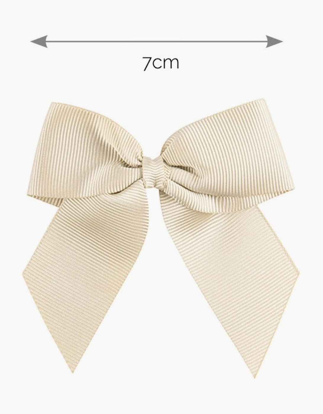 Girls Beige Linen 304 Bow Hair Clip, 3 of 2