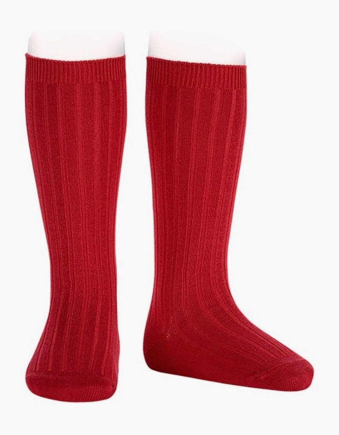 Red 578 Ribbed Knee Socks, 2 of 1