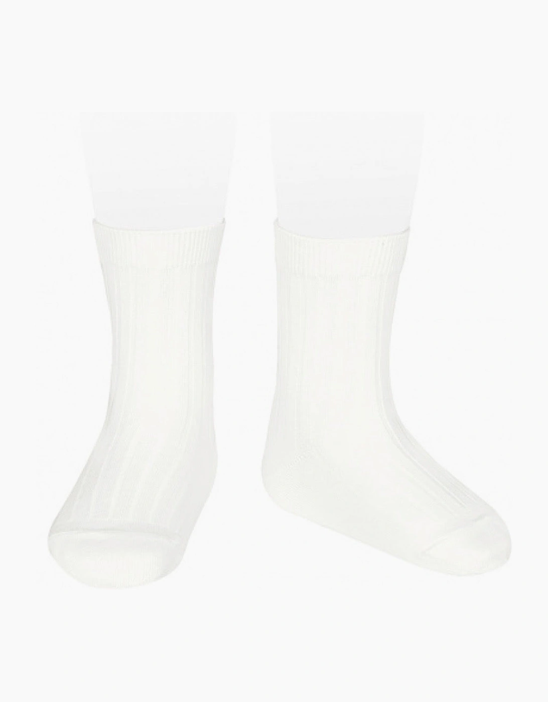 Ivory 202 Ribbed Short Socks