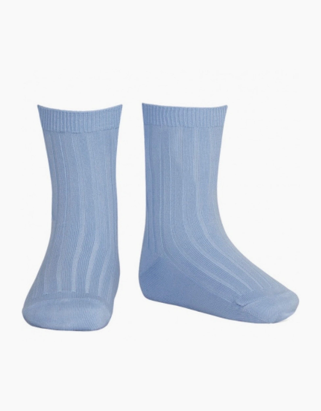 Blue 446 Ribbed Short Socks