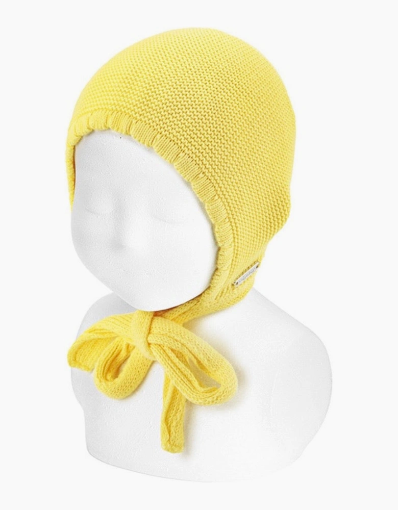 Yellow 631 Knit Tie Bonnet