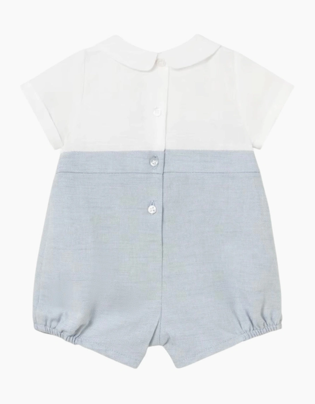 Boys Blue Linen Romper